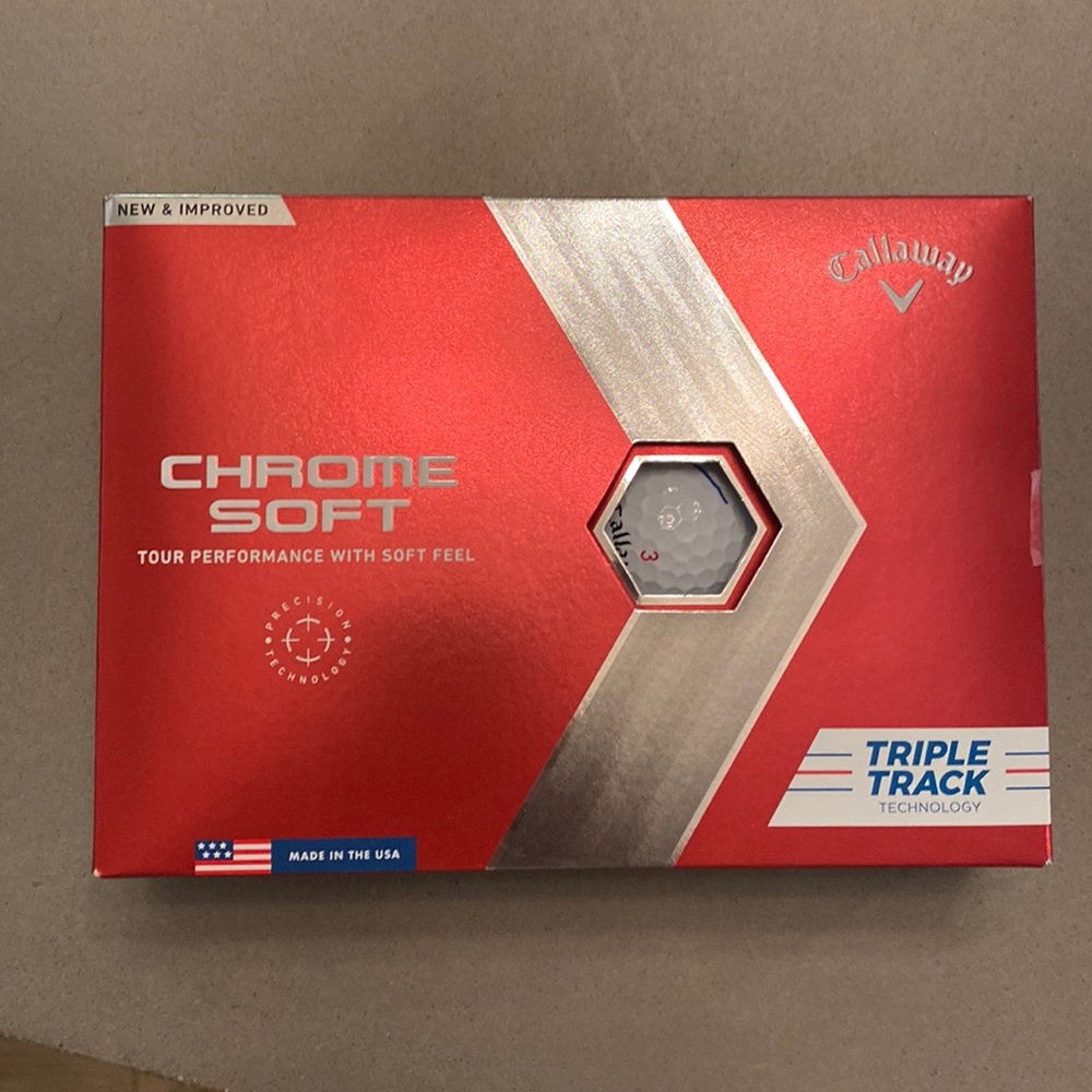 Dozen Callaway American edition Chrome soft Triple track golf balls NIB